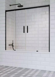 Radaway Idea Black PN DWD 160 kádparaván, átlátszó üveg, fekete profil 100041605401 (10004160-54-01)
