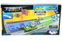 Magic Toys Track Racing: Gyorsulási versenypálya célzászlóval és 2db kisautóval 1/64 (MKK332106)