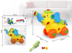 Magic Toys Színes szétszerelhető gurulós elefánt (MKL524345)
