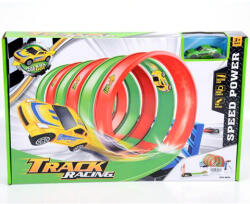 Magic Toys Track Racing: Spirál versenypálya szett 6db 360 fokos hurokkal és 1db kisautóval 1/64 (MKK332052)