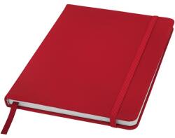 Jegyzetfüzet A/5 gumis, 96 lapos, piros borító, vonalas lapok