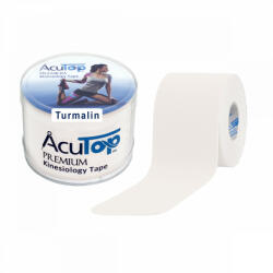 AcuTop Premium Turmalinos Kineziológiai Tapasz 5 cm x 5 m Fehér (SGY-TT7-ACU) - sportgyogyaszati