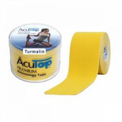 AcuTop Premium Turmalinos Kineziológiai Tapasz 5 cm x 5 m Sárga (SGY-TT6-ACU) - sportgyogyaszati