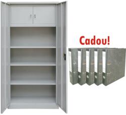 Plus Mobilier Fiset metalic Premium Asamblat 3 rafturi si seif 900x400x1800 mm (LxlxH), 60 kg/polita, PLUS+CADOU! (5 biblioraft marmorat 8 cm) gri Fiset metalic 2 3 60 kg 900x400x1800 (98115026P) Dulap arhivare