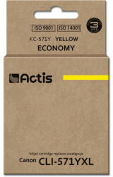 ACTIS KC-571Y ink for Canon printer; Canon CLI-571Y replacement; Standard; 12 ml; yellow (KC-571Y)
