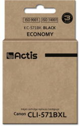 ACTIS KC-571Bk ink for Canon printer; Canon CLI-571Y replacement; Standard; 12 ml; black (KC-571Bk)