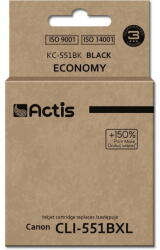 ACTIS KC-551Bk ink for Canon printer; Canon CLI-551Bk replacement; Standard; 12 ml; black (with chip) (KC-551Bk)