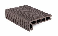 G21 kültéri elzáró burkolólap, 2, 5 x 14, 8 x 400 cm, Dark Wood, WPC (6391042)