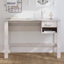 vidaXL Birou „HAMAR, alb, 110x40x75 cm, lemn masiv de pin (340457)