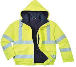 Portwest Bizflame Rain Hi-Vis Antistatic FR bomber kabát (S773YERL) - grandis