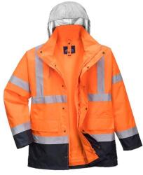 Portwest Hi-Vis 4 az 1-ben Contrast Traffic kabát (S471ONRM) - grandis