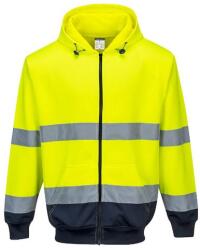 Portwest Két tónusú zippzáras kapucnis pulóver (B317YNRS)