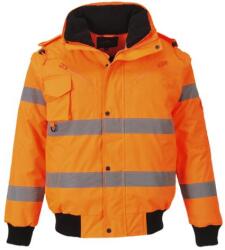 Portwest Hi-Vis 3 az 1-ben bomber kabát (C467ORRXXL)