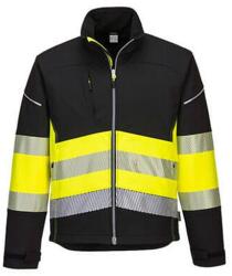 Portwest PW3 Hi-Vis Class 1 Softshell kabát (PW375BKYXXL)