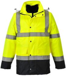 Portwest Hi-Vis 4 az 1-ben Contrast Traffic kabát (S471YNRM) - grandis