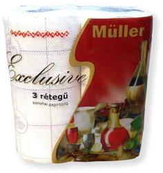 MÜLLER Müller Exclusive 3rétegű 2tekercs/csomag háztartási papírtörlő (HPT3R)