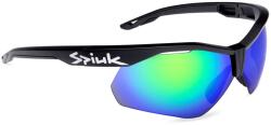 SPIUK - ochelari soare sport Ventix K, 2 lentile de schimb transparent si verde oglinda - rama neagra (GVEKNNEV) - trisport