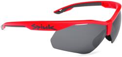 SPIUK - ochelari soare sport Ventix K, 2 lentile de schimb transparent si gri fumuriu oglinda - rama rosie (GVEKRNEH) - trisport