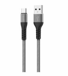 Budi Cablu Type-C Budi USB Grey 2m (impletitura textila) (M8J197T-GRY)