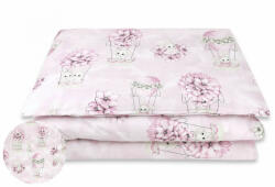 Baby Shop 2 részes babaágynemű - rózsaszín virágos nyuszi - babastar