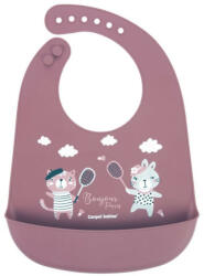  Canpol babies szilikon előke zsebbel Bonjour Paris red