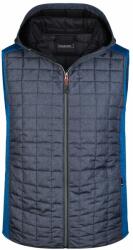Daiber Vestă matlasată de bărbați JN768 - Albastru regal prespălat / antracit prespălat | XL (JN768-1781665)