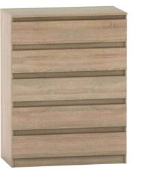 Mobikon Comoda cu 5 sertare din mdf maro stejar sonoma Hany 90x49x117 cm (0000281051) Comoda