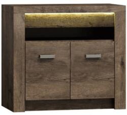 Mobikon Comoda 2 usi din pal maro frasin inchis Infinity 96x42x73 cm (0000108451) Comoda