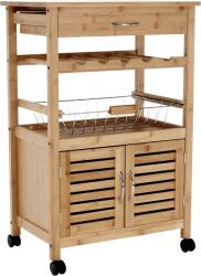 Mobikon Comoda servire din bambus natur Navid 56x36x85 cm (0000277824) Comoda