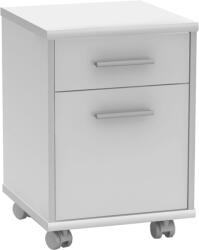 Mobikon Comoda, 1 usa, 1 sertar, mdf alb, Johan, 39x40.5x55 cm (0000278024) Comoda