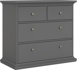 Mobikon Comoda 4 sertare mdf gri Paris 96.2x48.5x86.9 cm (0000263238) Comoda