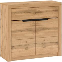 Mobikon Comoda 2 usi 1 sertar mdf maro stejar wotan natur Toronta 102.8x39.7x95.7 cm (0000263966) Comoda