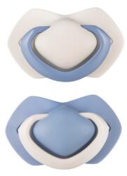 Canpol Babies Set 2 buc simetric suzete din silicon, 0-6 m +, CULOARE PURA albastru