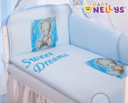 Baby Nellys Pernă 360cm cu lenjerie de pat Sweet Dreams de Teddy - albastru