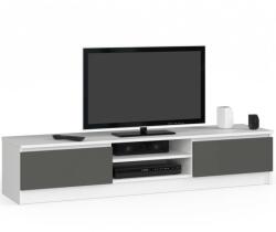AKORD TV szekrény 160x40cm fehér, grafit szürke (OP0LRTVCLP160-BIASZA)