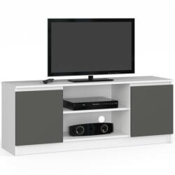 AKORD TV szekrény 140x40cm fehér, grafit szürke (OP0LRTV140-BIASZA)