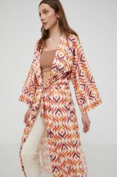 Answear Lab kimono narancssárga, mintás, oversize - narancssárga M/L
