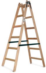 Fistar PROFI Scara dubla din lemn pentru zugrav FISTAR, 2x6 trepte, înălțimea de lucru 3, 3 m