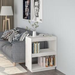 vidaXL Bibliotecă, alb, 60x35x71 cm, lemn masiv de pin (810860) Biblioteca