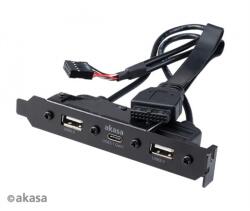 Akasa USB 3.1 Type-C + 2 USB 2.0 belső kábel (AK-CBUB53-40BK)