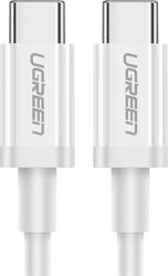 UGREEN 60517 USB-C apa - USB-C apa 2.0 Adat és töltőkábel - Fehér (0.5m) (60517)