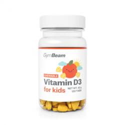 GymBeam Tablete masticabile cu vitamina D3 pentru copii 120 tab. portocală