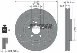 TEXTAR Disc frana TEXTAR PRO+ 92277705 (92277705)