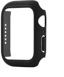 Capac din plastic cu sticlă de protecție pentru Apple Watch 6 / SE / 5/4 (44mm) negru