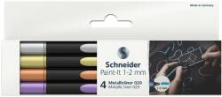 Schneider Liner Schneider Paint-It 020 culori metalice, varf 1-2 mm, 4 buc/set