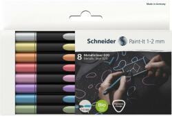Schneider Liner Schneider Paint-It 020 culori metalice, varf 1-2 mm, 8 buc/set