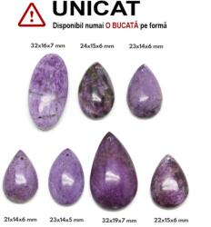  Pandantiv Stichtit Natural cu Gaura - Oval - Picatura - 21-32 x 14-19 x 5-7 mm - 1 Buc
