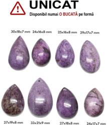  Pandantiv Stichtit Natural cu Gaura - Picatura - 24-33 x 16-21 x 7-9 mm - 1 Buc