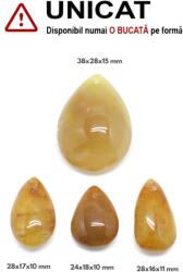  Pandantiv Cuart cu Limonit Natural cu Gaura - Picatura - 24-38 x 16-28 x 11-15 mm - 1 Buc