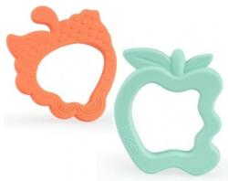 GiliGums Set Dispozitiv de dentitie din silicon Fructe, portocaliu / verde